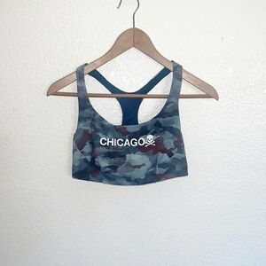 Lululemon Soul Cycle Chicago Camo Blue Sports Bra